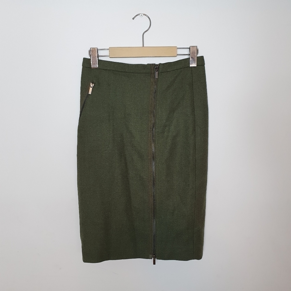 J. Crew Asymmetrical Wool Pencil Skirt Asymmetrical ZIP Pencil Skirt Size 00
